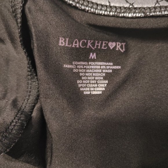 Hot Topic Blackheart Silver Crackle PU Legging M - Picture 4 of 4